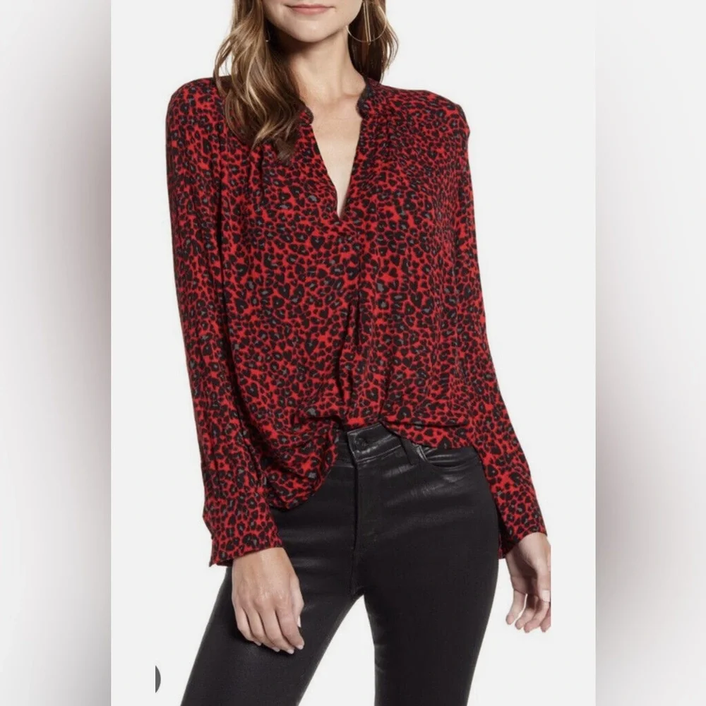 Zadig & Voltaire Tink LEO Leopard Print Tunic Blouse sz MEDIUM - Picture 6 of 10